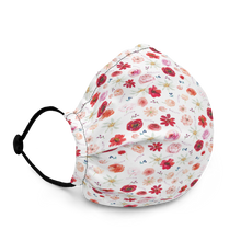 Load image into Gallery viewer, Flower in White Premium face mask