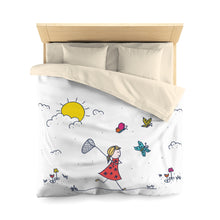 Load image into Gallery viewer, Doodle Girl Microfiber Duvet Cover