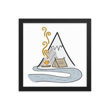 Load image into Gallery viewer, Camping by The River - Framed poster