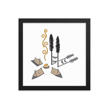 Load image into Gallery viewer, Camping by the Fire - Framed poster