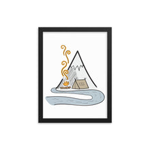 Load image into Gallery viewer, Camping by The River - Framed poster