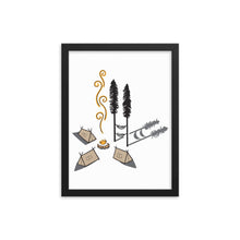 Load image into Gallery viewer, Camping by the Fire - Framed poster