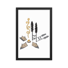 Load image into Gallery viewer, Camping by the Fire - Framed poster