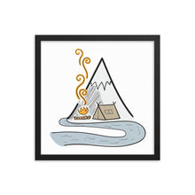 Load image into Gallery viewer, Camping by The River - Framed poster