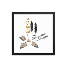 Load image into Gallery viewer, Camping by the Fire - Framed poster