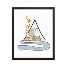 Load image into Gallery viewer, Camping by The River - Framed poster