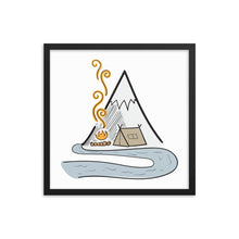 Load image into Gallery viewer, Camping by The River - Framed poster