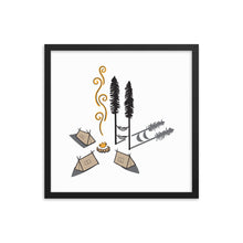 Load image into Gallery viewer, Camping by the Fire - Framed poster