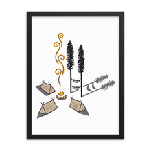 Load image into Gallery viewer, Camping by the Fire - Framed poster