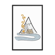 Load image into Gallery viewer, Camping by The River - Framed poster