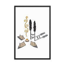 Load image into Gallery viewer, Camping by the Fire - Framed poster