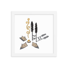 Load image into Gallery viewer, Camping by the Fire - Framed poster