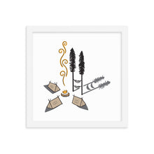 Load image into Gallery viewer, Camping by the Fire - Framed poster