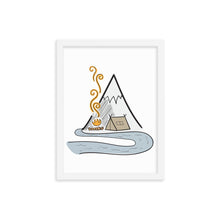 Load image into Gallery viewer, Camping by The River - Framed poster