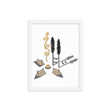Load image into Gallery viewer, Camping by the Fire - Framed poster