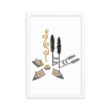 Load image into Gallery viewer, Camping by the Fire - Framed poster