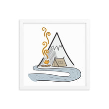 Load image into Gallery viewer, Camping by The River - Framed poster