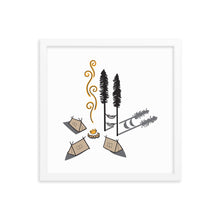 Load image into Gallery viewer, Camping by the Fire - Framed poster
