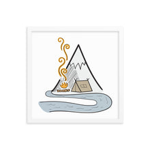 Load image into Gallery viewer, Camping by The River - Framed poster