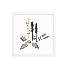 Load image into Gallery viewer, Camping by the Fire - Framed poster