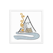 Load image into Gallery viewer, Camping by The River - Framed poster