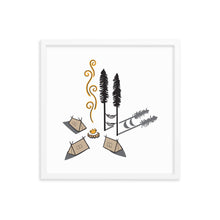 Load image into Gallery viewer, Camping by the Fire - Framed poster