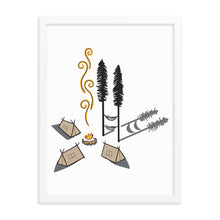 Load image into Gallery viewer, Camping by the Fire - Framed poster