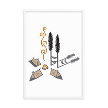 Load image into Gallery viewer, Camping by the Fire - Framed poster