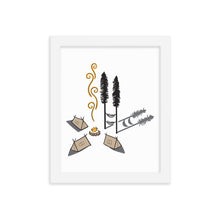 Load image into Gallery viewer, Camping by the Fire - Framed poster