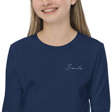 Load image into Gallery viewer, Smile - Youth long sleeve tee