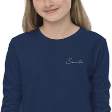Load image into Gallery viewer, Smile - Youth long sleeve tee