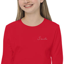 Load image into Gallery viewer, Smile - Youth long sleeve tee