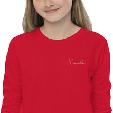 Load image into Gallery viewer, Smile - Youth long sleeve tee