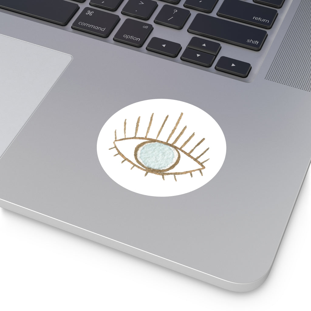 Evil Eye - Round Vinyl Stickers