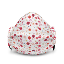 Load image into Gallery viewer, Flower in White Premium face mask
