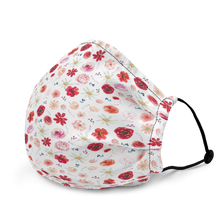 Load image into Gallery viewer, Flower in White Premium face mask
