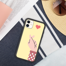 Load image into Gallery viewer, Saranghae Hand Biodegradable phone case
