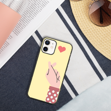 Load image into Gallery viewer, Saranghae Hand Biodegradable phone case
