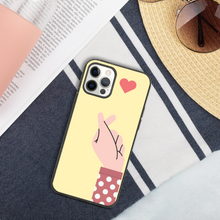 Load image into Gallery viewer, Saranghae Hand Biodegradable phone case
