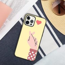 Load image into Gallery viewer, Saranghae Hand Biodegradable phone case
