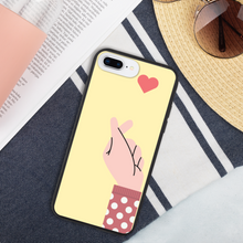 Load image into Gallery viewer, Saranghae Hand Biodegradable phone case
