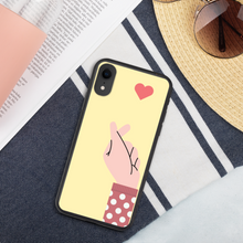 Load image into Gallery viewer, Saranghae Hand Biodegradable phone case

