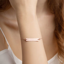 Load image into Gallery viewer, Native - Engraved Silver Bar Chain Bracelet
