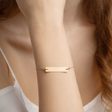 Load image into Gallery viewer, Native - Engraved Silver Bar Chain Bracelet
