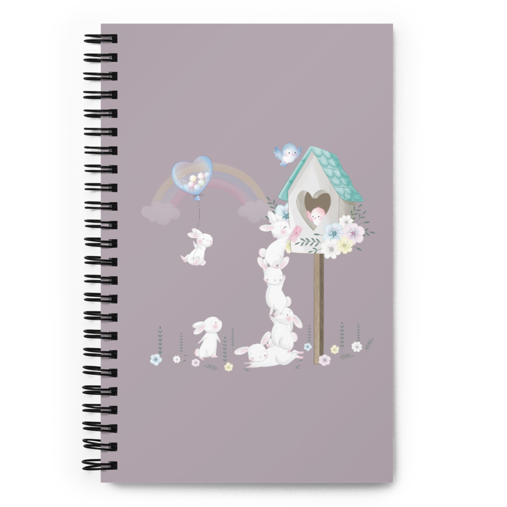 Bunnies - Spiral notebook